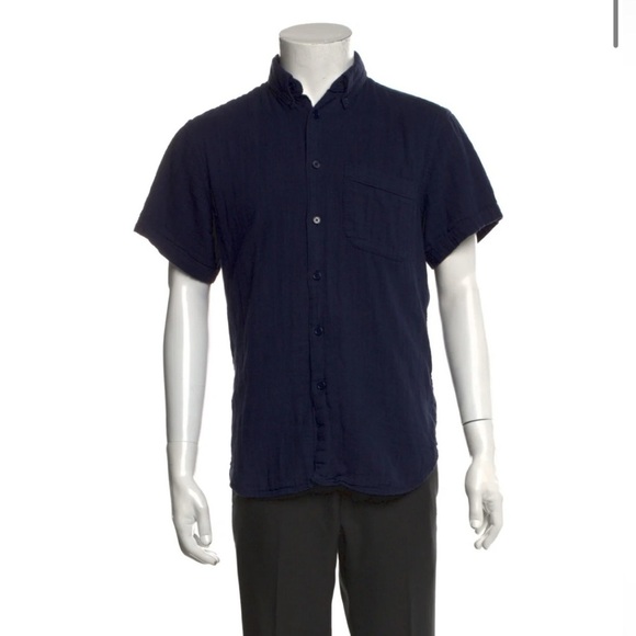 NAKED & FAMOUS
SHORT SLEEVE EASY SHIRT DOUBLE
WEAVE GAUZE SLUB - NAVY
$125.00 S - Picture 5 of 6